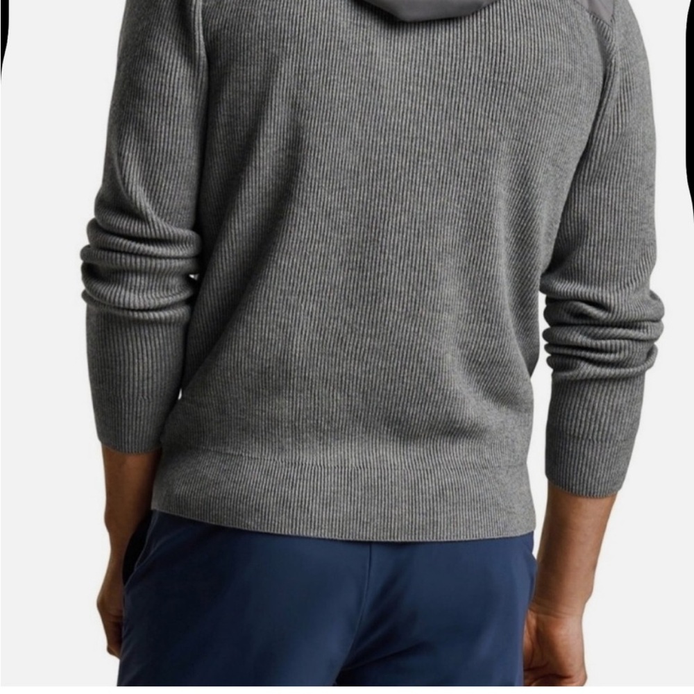 Peter Millar Gray Zip-Up Jacket 30% merino wool 70% pima cotton - Picture 4 of 13